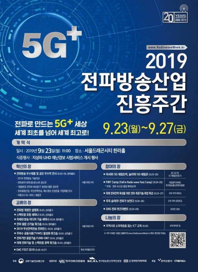 △과기부가 주최하는 2019 전파방송사업 진흥주간의 포스터/사진=과기부