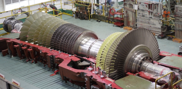 △ 평택발전소에 설치된 가스터빈. /사진=한전