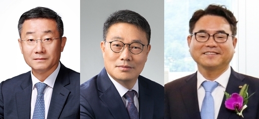 ▲(왼쪽부터) 박순문 신영부동산신탁 대표이사, 이국형 한국투자부동산신탁 대표이사 내정자, 김철종 대신자산신탁 대표이사.