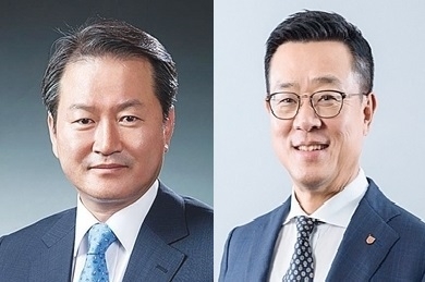 성대규 신한생명 사장 (좌), 정문국 오렌지라이프 사장 (우)