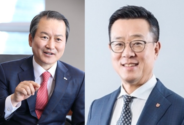 성대규 신한생명 사장 (좌), 정문국 오렌지라이프 사장 (우)