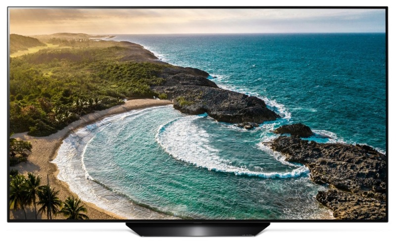 △LG전자 65인치 올레드 TV 기기의 모습/사진=오승혁 기자(자료 편집)