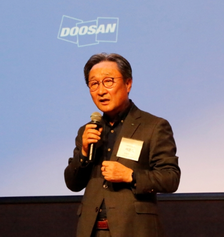 △ 이윤석 두산솔루스 대표이사. /사진=두산솔루스