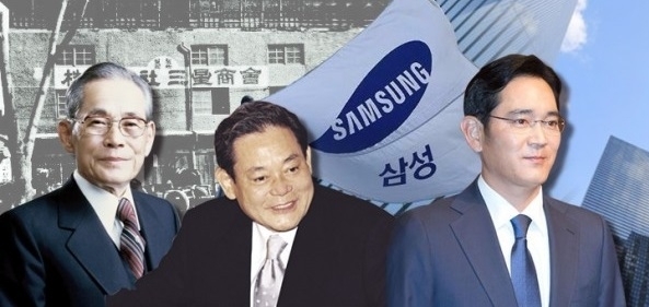 (왼쪽부터) 삼성 이병철 회장, 이건희 회장, 이재용 부회장.