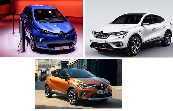 (왼쪽위부터)조에, XM3, QM3. (사진=르노,getty)