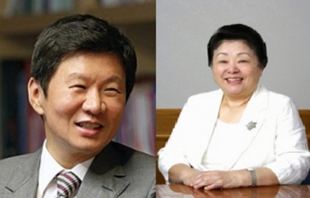 정몽규 HDC그룹 회장(사진 왼쪽)과 장영신 애경그룹 회장(사진 오른쪽).