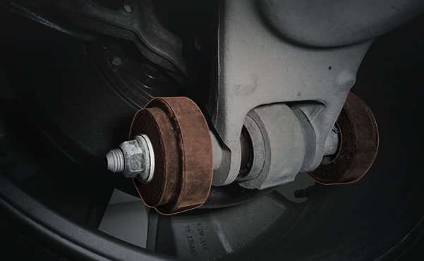 노면소음 등을 저감하기 위해 많이 사용되는 다이나믹 댐퍼.