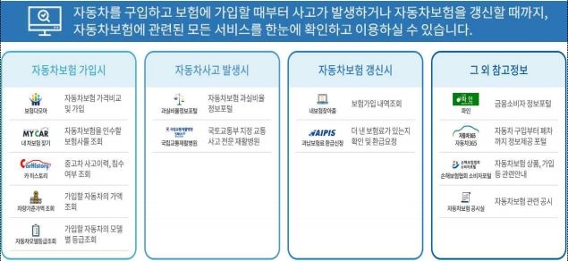 자동차 종합포털 사이트 화면 예시 / 자료=금융감독원