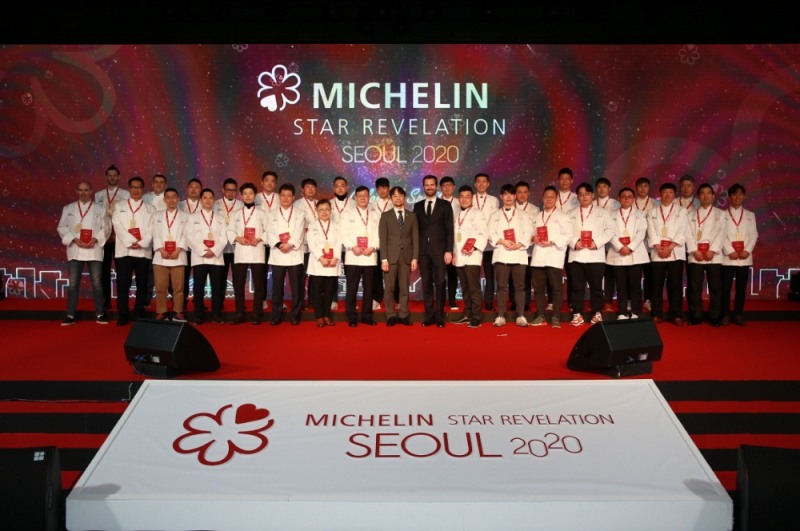 2020년 에디션에 선정된 40명의 레스토랑 셰프들. /사진제공=미쉐린