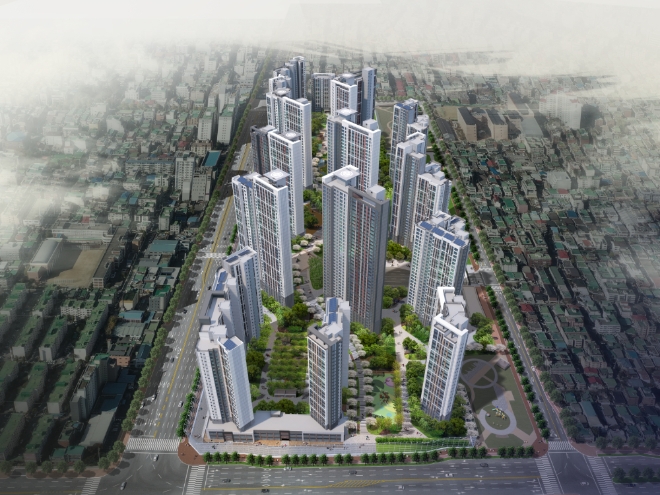 힐스테이트 푸르지오 주안 조감도. 제공=현대건설