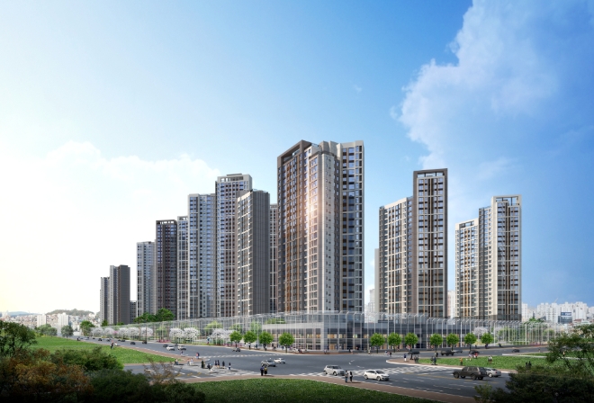 힐스테이트 푸르지오 주안 투시도. 제공=현대건설