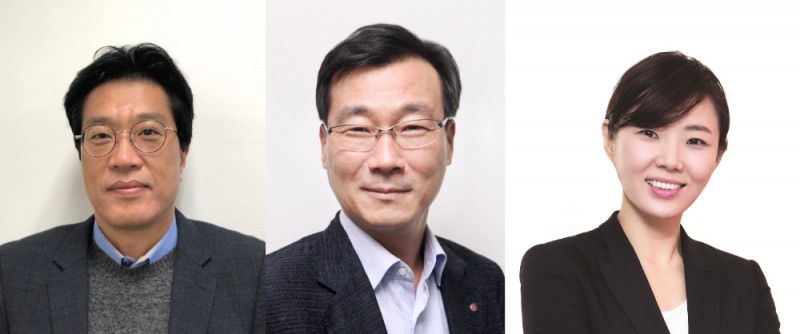 (왼쪽부터) 전무 승진한 박성원 프리미엄화장품사업부장, 박헌영 대외협력부문장, 최연희 생활용품사업부장. /사진제공=LG생활건강