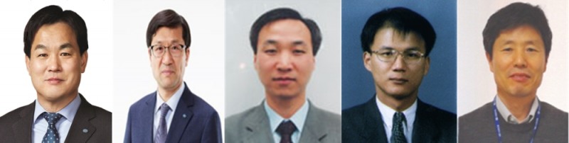 (왼쪽부터) 김진균 신임 경영전략그룹장(수석부행장), 그리고 집행부행장인 김철환 신임 기업그룹장, 양기욱 개인그룹장, 최종대 여신지원그룹장, 박종훈 IT그룹장. / 사진= Sh수협은행