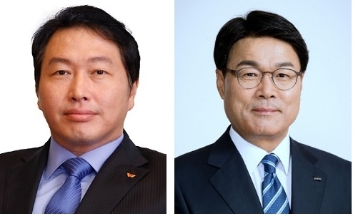 ●최태원 SK 회장(좌측)과 최정우 포스코 회장(우측)의 모습/사진=한국금융신문 