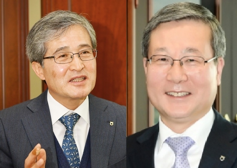 홍재은 NH농협생명 사장 (좌), 오병관 NH농협손해보험 사장 (우)