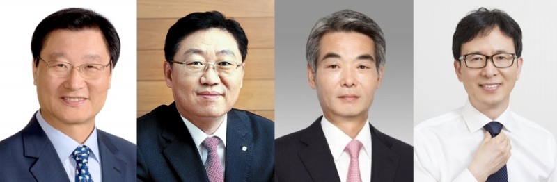 ▲(왼쪽부터) 정기승 KTB자산운용 부회장, 나재철 대신증권 대표이사, 신성호 전 IBK투자증권 대표이사, 서재익 하나금융투자 전무.