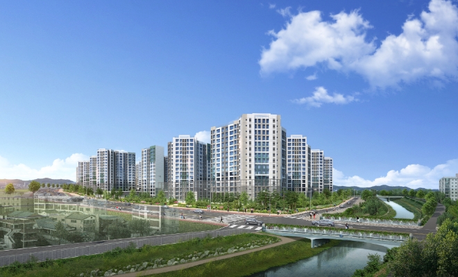 힐스테이트 푸르지오 수원 투시도. 제공=현대건설