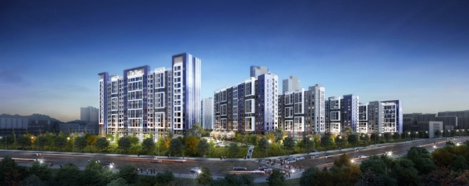 용인 수지 초입마을 아파트 리모델링 사업 투시도(예상). 제공=포스코건설
