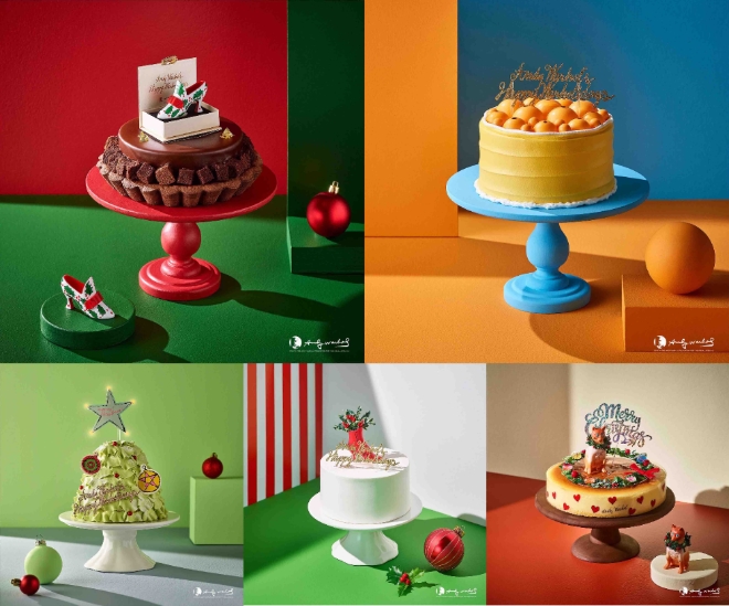 파리바게뜨가 ‘파바 딜리버리’ 서비스를 통해 사전 예약 판매한 크리스마스 케이크의 순위를 집계한 결과, '앤디 워홀'과 협업한 한정판 케이크가 모두 상위 5위 안에 들었다. /사진=SPC그룹.