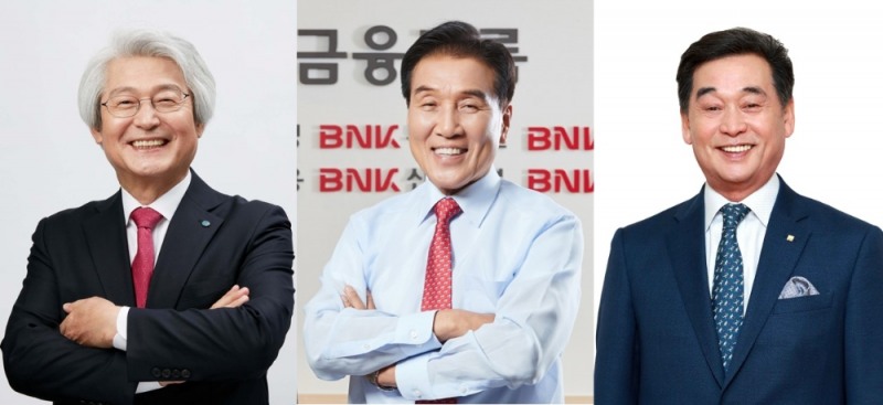 (왼쪽부터) 김태오 DGB금융지주 회장, 김지완 BNK금융지주 회장, 김기홍 JB금융지주 회장./사진=각 사