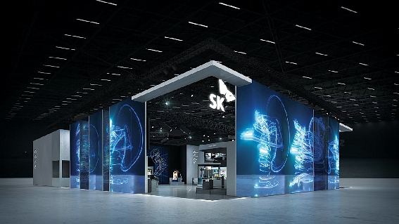 ▲ CES 2020에 설치될 SK그룹 전시 부스.