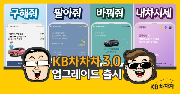 KB캐피탈은 ‘KB차차차’의 UI(사용자 환경)·UX(사용자 경험)를 전면 개편하고 신규 서비스를 탑재해 9일 정식 출시했다. / 사진 = KB캐피탈