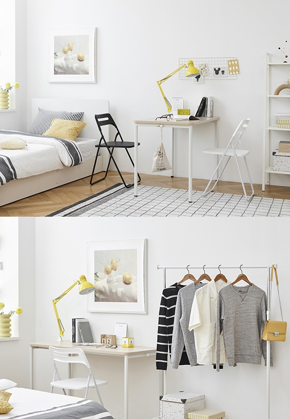 (위)톰테 접이식 의자 이미지 (아래)톰테 행거 이미지. /사진제공=한샘
