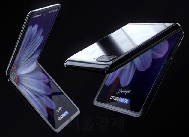 삼성전자 폴더블폰 차기작 갤럭시Z 플립의 렌더링 이미지/사진=레츠고디지털
