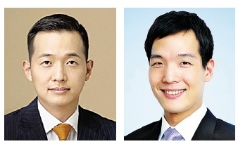 김동관 한화솔루션 부사장(왼쪽)과 김동원 한화생명 상무.