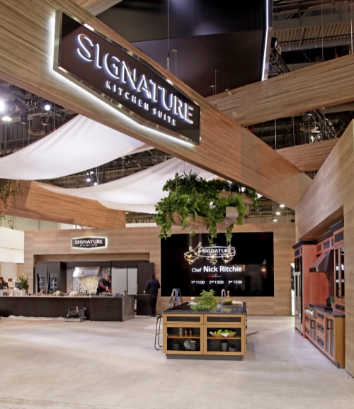 LG전자가 시그니처 키친 스위트로 꾸민 KBIS 2020 부스 모습/사진=LG전자