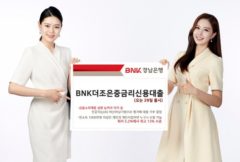 BNK경남은행, BNK더조은중금리신용대출 29일 출시