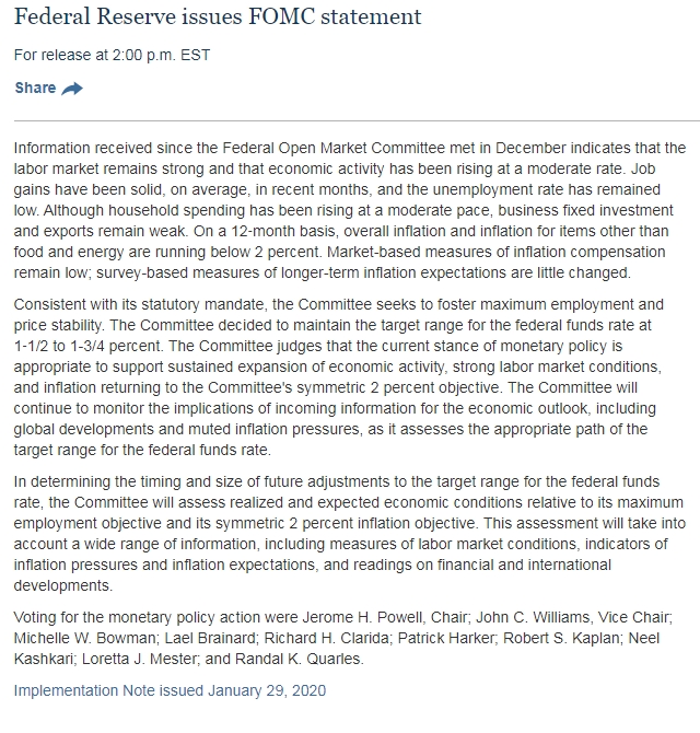자료: 1월 FOMC 스테이트먼트, 출처: 연방준비제도이사회
