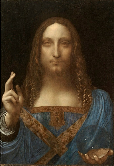 ▲ 살바도르 문디(구세주), 레오나르도 다빈치 1500 [사진=위키피디아]