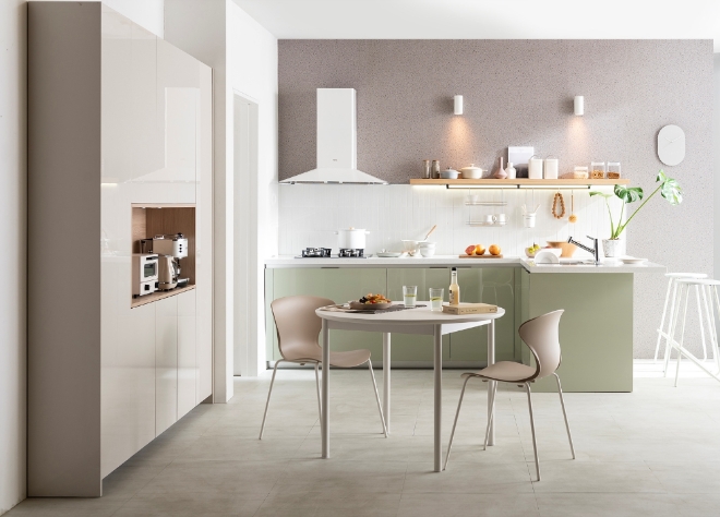 현대리바트가 운영하는 주방가구 브랜드 ‘리바트 키친’은 중저가형 주방가구 신제품 'L200G'를 선보인다. /사진=현대백화점그룹.