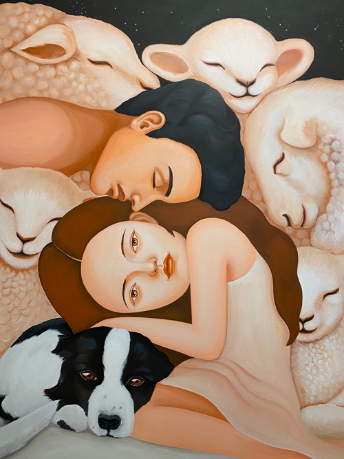 황슬, 양치기 소년, 캔버스에 아크릴, 116.8×91.0㎝, 2020