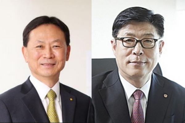 이철영 현대해상 부회장(왼쪽)과 박윤식 한화손해보험 사장은 이달 정기주주총회에 맞춰 대표직에서 물러난다. / 사진 = 각사