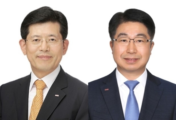 △ 빈대인 부산은행장(왼쪽)과 황윤철 경남은행장(오른쪽)