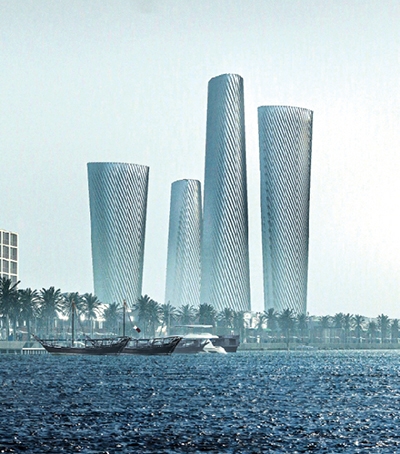 ▲ 지난 1월 수주된 현대건설의 카타르 루사일 플라자 타워 투시도. 사진 = 현대건설