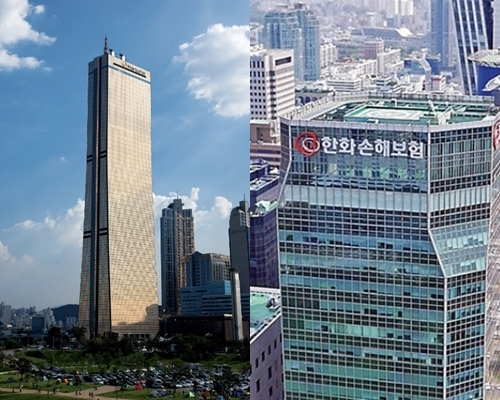 한화생명 사옥(왼쪽)과 한화손해보험 사옥. / 사진 = 각 사