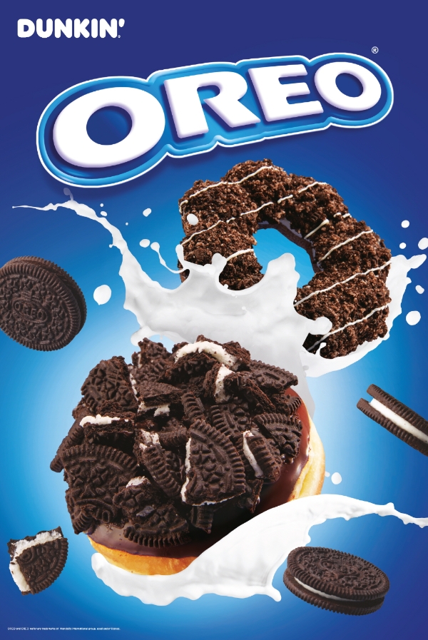 던킨은 글로벌 쿠키 브랜드 ‘오레오(Oreo)’와 손잡고 4월 이달의 맛 도넛을 다음 달 1일 출시한다. /사진=SPC그룹.