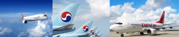 ▲자료=아시아나항공, 대한항공, 이스타항공