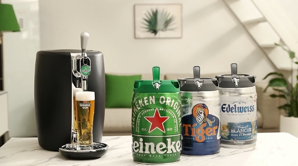 하이네켄은 ‘집에서 즐기는 생맥주’를 주제로 프로모션을 마련했다. 사진=하이네켄.