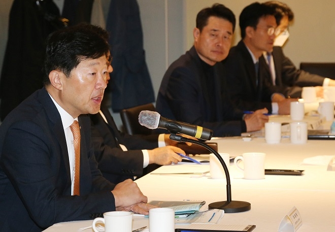 우태희 대한상의 상근부회장이 인사말을 하고 있다. 사진=대한상의.