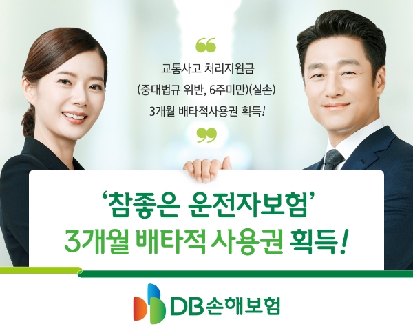 DB손해보험은 '참좋은운전자보험'의 새로운 담보에 대해 3개월의 배타적사용권을 획득했다. / 사진 = DB손해보험
