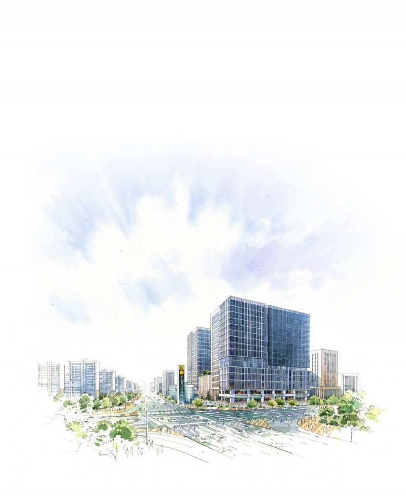 현대 테라타워 광명 일러스트 투시도 / 사진=더피알