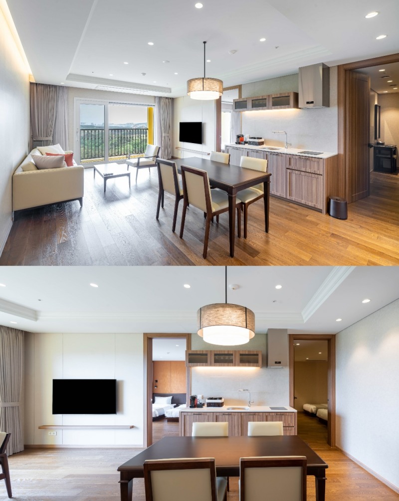 한화리조트 설악 쏘리노 프리미어 스위트 객실 모습/사진=한화호텔앤드리조트