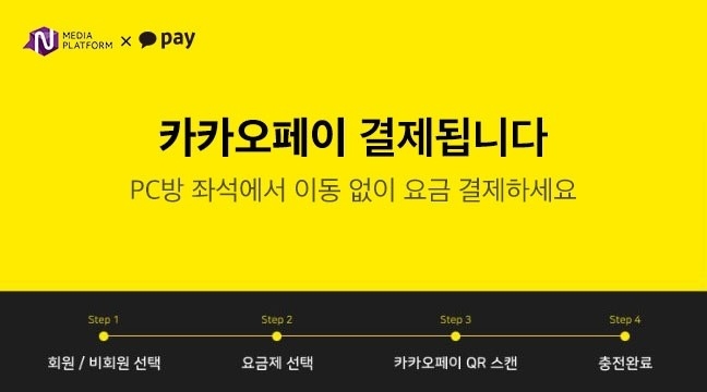 엔미디어플랫폼 카카오페이 요금 결제 시스템 도입 홍보물/사진=엔미디어플랫폼