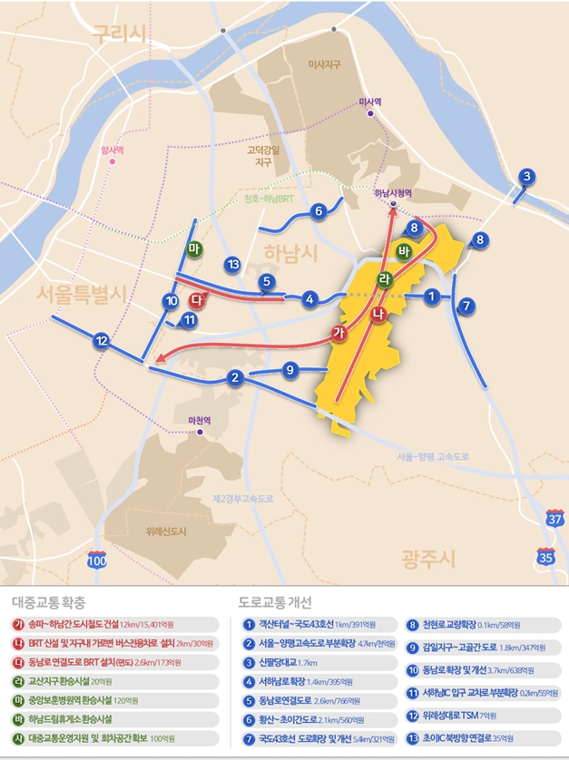 하남교산지구 광역교통개선대책/ 자료=국토교통부