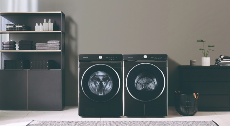 삼성 그랑데 AI 세탁기(왼쪽)·건조기(오른쪽) 제품/사진=삼성전자