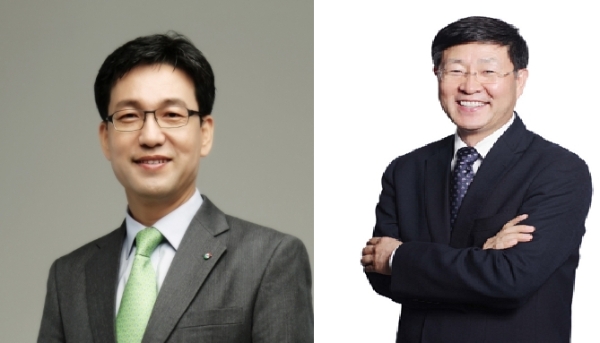 조윤성 GS25 대표이사 사장(사진 왼쪽)과 김성영 이마트24 대표이사(사진 오른쪽).
